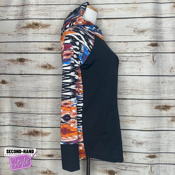 LuLaRoe Tribal-print Lightweight Amber Hoodie - Picture 2 of 4